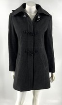 Nautica Womens Duffle Coat M Dark Charcoal Gray Toggle Zip Up Jacket Woo... - $63.36