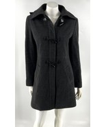 Nautica Womens Duffle Coat M Dark Charcoal Gray Toggle Zip Up Jacket Woo... - $63.36