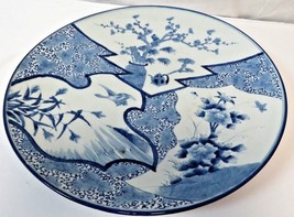 Original Chinese Qing Dynasty IMARI Blue White 18.5&quot; Plate - £135.29 GBP