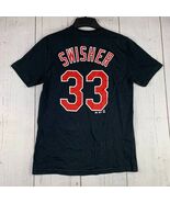 Nick Swisher 33 Cleveland Indians MLB Majestic Large Black Tshirt New Youth - $20.92 CAD