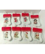 Vintage Mini Christmas Stockings Lot 8 Koala Cat Dog Bear Boy Girl 6&quot; Mo... - $935.90 MXN