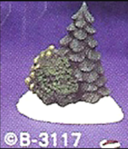 Christmas Tree and Pine Bush Ceramic Mold Accessory for Village Byron 31... - £23.75 GBP