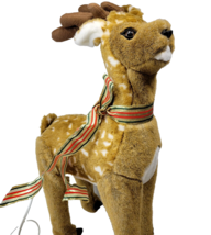 Santas Best Animated Christmas Standing Reindeer Plush Forest Animal - $64.99