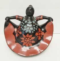 Peru Chulucanas Dancing Figure SIGNED JOSE MARQUEZ Folk Art Pottery Lg 7... - £125.63 GBP