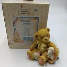 Cherished Teddies Retired Chelsea 910694 Vintage Bear With Lamb Easter Figurine  - £83.89 GBP