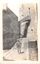 A &quot;Poloxie&quot; Leaving The Chateau Polish Soldier? Real Photo Postcard 1910s - £6.05 GBP