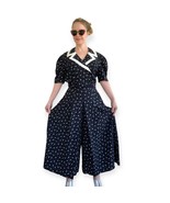 Gaucho Outfit 80s Set S Puff Sleeve Cropped Blouse Skirt like Pants - $914.14 MXN