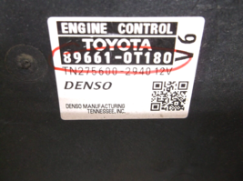 15-16 TOYOTA VENZA  / 2.7L/  4CYL/  AWD   / ENGINE COMPUTER.ECU image 3