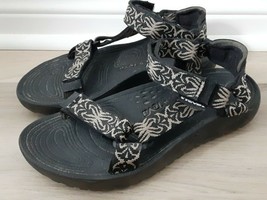 Women&#39;s TEVA Black Sport Sandals Slingback Hiking Sandals Size 6 Bin GG - £16.69 GBP