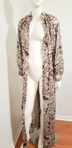Vtg 70s Deena Sheer Robe Lounge House Dress Model Coat Mumu Muu Muu Palm... - £36.39 GBP
