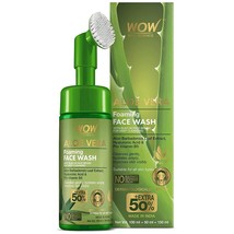 WOW Skin Science Foaming Aloe Vera Face Wash for Pimples Dry &amp; Oily Skin 150ml - £18.21 GBP