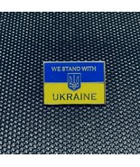 Enamel Lapel Pin WE STAND WITH UKRAINE Flag Slava Ukraini FCK PTN - $177.33 MXN