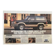 1989 Ford Bronco II Built Fun Tough Vintage Original Print Ad 2 Page - $10.46