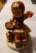 Goebel Hummel Farewell Waving Girl with Lamb Figurine West Germany - £93.30 GBP