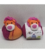 DMC Top This Kids Winter Hat Yarn Knit Kit Lion Plush Pink Orange - $24.65