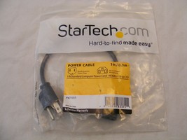 Startech.com 1ft. Standard Computer Power Cord - NEMAS-15P To C13  PXT1011 - £6.00 GBP
