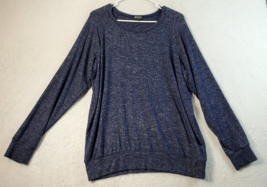 Buffalo by David Bitton Sweater Women Medium Navy Viscose Long Sleeve Ro... - $13.53