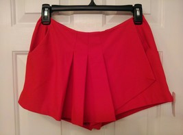 Born To Rule Red Women&#39;s Size 9 Pleated Mini Skirt Skort - $14.99
