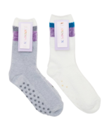 Joyspun Luxury Lounge Gripper Soft Socks 4pk Size 4-10 Purple Gray White... - £7.87 GBP