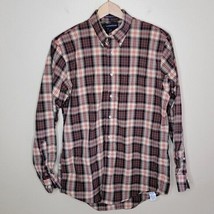 Lands&#39; End | Tan Red Green Plaid Button Down Shirt, neck 15 sleeve 32-33 - $21.29