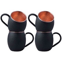 4PCS Copper Plated Barrel Hammered Moscow Mule Mug Coffee Cup Beer Cup Set  - £21.01 GBP+