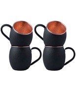 4PCS Copper Plated Barrel Hammered Moscow Mule Mug Coffee Cup Beer Cup Set  - £21.28 GBP+