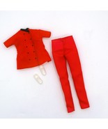 Vintage Barbie Red Pant Suit With White Shoes Fashion Set Career - $224.08 MXN