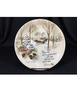 Vintage Christmas 1974 Robert Laessig Winterscene Porcelain Plate Made i... - £11.98 GBP