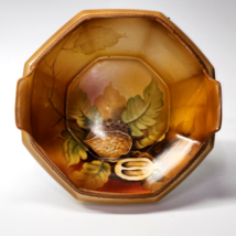 Noritake Handled Nut Bowl Hand Painted Molded Relief Embossed Acorn &amp; Leaves  - £27.94 GBP