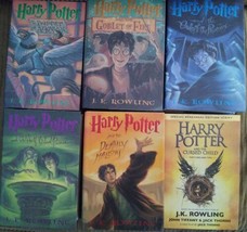 LOT OF 6 HARRY POTTER HARDCOVER BOOKS 3 4 5 6 7 &amp; Special Rehearsal Edit... - £46.70 GBP