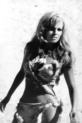 Raquel Welch in fur bikini &amp; necklace One Million Years BC in desert 4x6... - $4.75