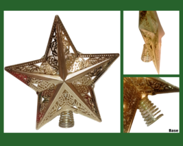 Christmas Tree Top Star Glittering Hanging Xmas Tree Topper Decoration-Ornaments - £9.29 GBP