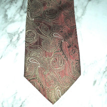 Peacock Mens Tie Handmade Pure Silk Red Green White Paisley Elegant Necktie - £14.58 GBP