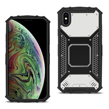 [Pack Of 2] Apple Iphone Xs Max Metallic Front Cover Case In Silver And Black - £24.55 GBP