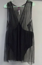 Adore Me Women&#39;s Soft Cozy Bodysuit Sleepwear Slip Gown 07852 Black 2X - £11.15 GBP