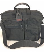 Tumi Black Ballistic Nylon Overnighter Briefcase 2671D3 Luggage Tag &amp; Strap - $112.21