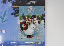 Breezeart Premium Standard Flag Snowy Skater 28&quot; x 40&quot; - £11.00 GBP