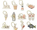 Lenox Summer Miniature Tree Ornaments Set of 12 Sand Castle Boat Beach B... - $101.00