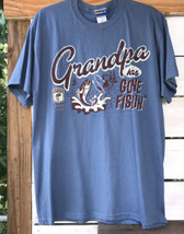 NWOT Men&#39;s L T-Shirt Bass Boat Fish Lake Weekend Grandpa has Gone Fishin... - $14.96