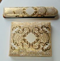 Vintage Marhill Fifth Avenue Compact W/Mirror &amp; Comb Padded Swirl Design - $58.00