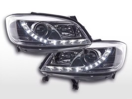 FK LED DRL Lightbar Headlights Halo Projector Opel Zafira A 99-04 Chrome VXR LHD - £305.61 GBP