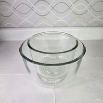 Vintage Oster Regency Kitchen Center Set of 2 Bowls-Large &amp; Small Glass Mixing  - £24.92 GBP