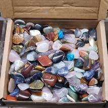 Assorted Mix Of Polished Tumble Stones 200grams around 100 to 120 pieces - $16.51