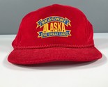 Vintage Alaska Cappello con Visiera Velluto a Coste Rosso Skagway The Gr... - $13.99