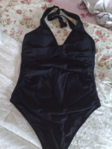 lovely black ladies swimsuit swimming costume black LARGE uk14-16  usa 1... - £14.10 GBP