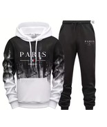 Casual Men Suit Loose Fit Cardigan Sweatshirt Pants Set 2pcs - €33,46 EUR