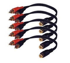 RY5 Pyramid RCA Connector 2 Male to 1 Female RCA Adaptor Set and Free Sh... - £31.45 GBP