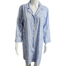 Lauren Ralph Lauren Night Shirt Womens XL Cotton Flannel Paisley Sleep C... - $36.62