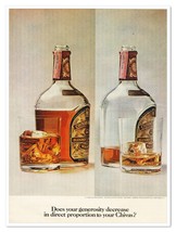 Print Ad Chivas Regal Scotch Whisky Generosity Vintage 1972 Advertisement - £7.62 GBP
