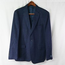 JWN Nordstrom 44L Navy Blue Tweed Wool Cashmere Blazer Sport Coat Suit J... - $74.99